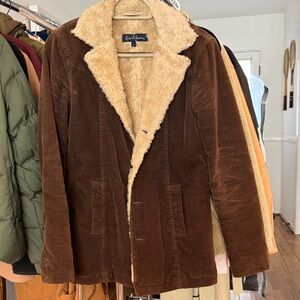 Vintage Brown Velvet / Shearling Jacket
